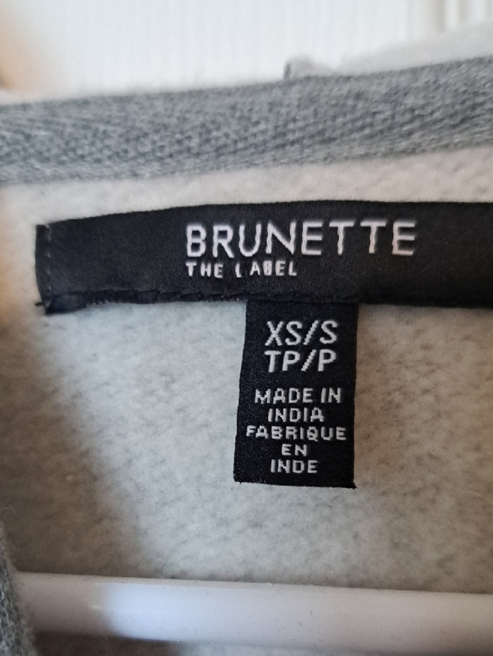 Brunette The Label "BLONDE" Gray Hooded Sweatshirt Dress - Picture 3 of 6